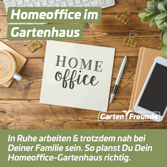Magazin-Beitrag - Homeoffice Gartenhaus richtig planen - Instagram-Beitrag