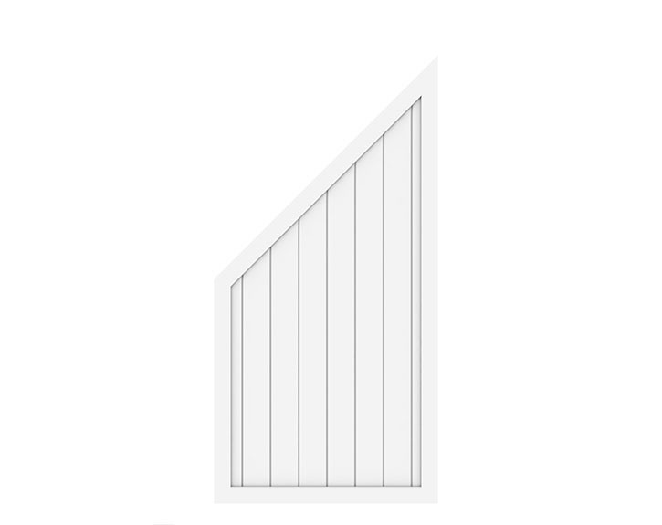 TraumGarten Sichtschutzzaun LONGLIFE RIVA Weiß Anschluss - Kunststoffzaun - 90 x 180 auf 90 cm