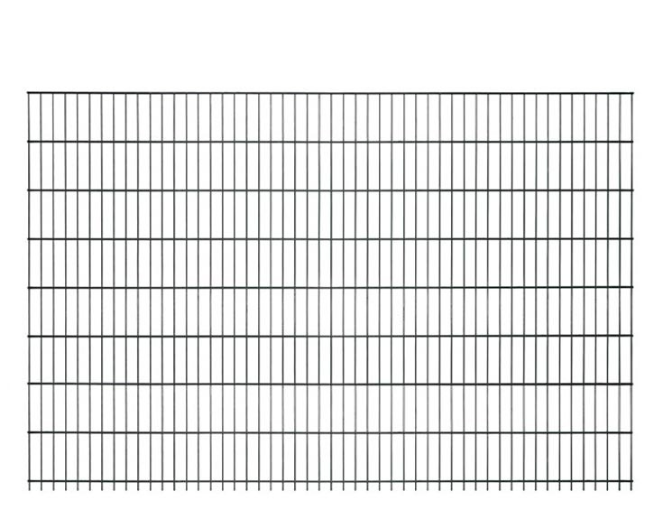 Deutsche Zauntechnik Doppelstabmattenzaun MORITZ S - 6/5/6 - Metallzaun - anthrazit - 251 x 163 cm