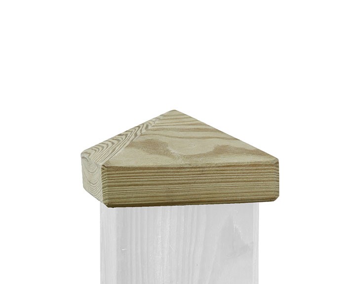 TraumGarten Pfostenkappe Nadelholz Pyramide - 11 x 11 cm