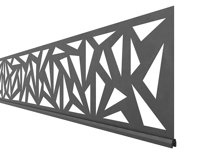TraumGarten SYSTEM Dekorprofil-Set Trigon Anthrazit Metall/hoch 30 cm