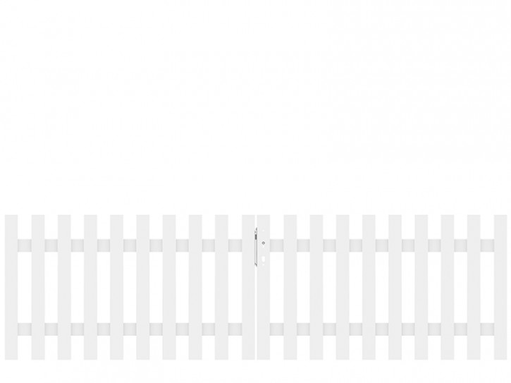 TraumGarten Gartentor LONGLIFE CARA XL Weiß Doppeltor gerade - 310 x 90 cm