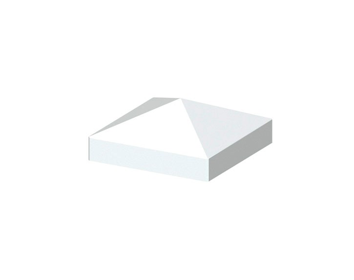 TraumGarten LONGLIFE Pfostenkappe Weiß Pyramide - 8 x 8 cm