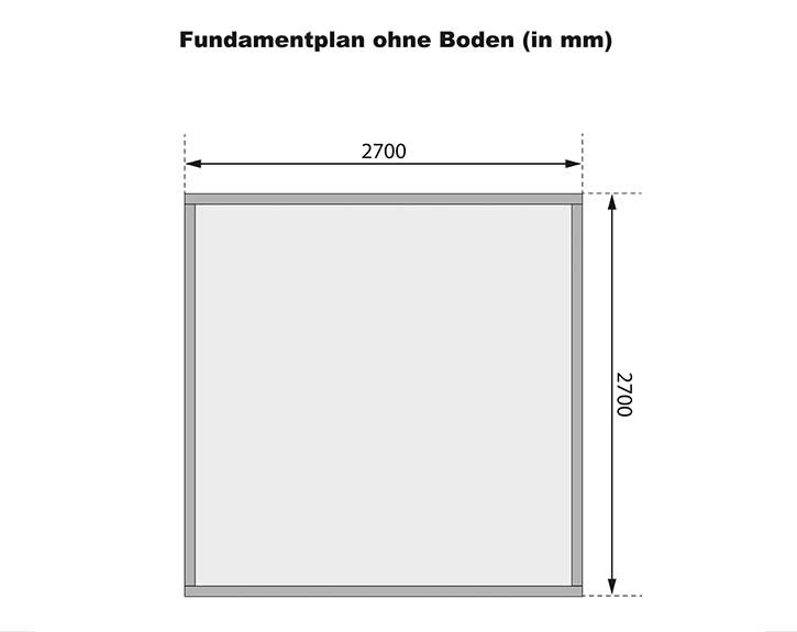 Karibu Holz-Gartenhaus Qubic 2 - 19mm Elementhaus - Flachdach - terragrau
