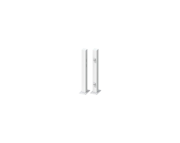 TraumGarten Torpfosten-Set zum Aufschrauben für Einzeltor Weiß - Torhöhe 70 cm