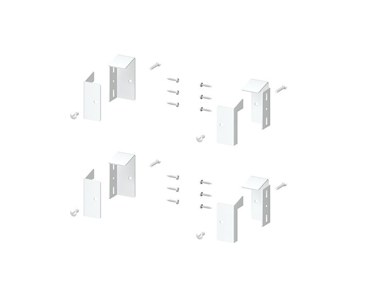 TraumGarten LONGLIFE CARA Elementhalter-Set Weiß (4er Set)