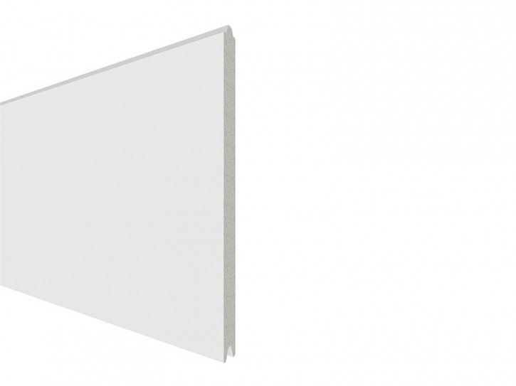 TraumGarten Sichtschutzzaun SYSTEM ALU XL Weiß Einzelprofil - Metallzaun - 178 x 2 x 30 cm
