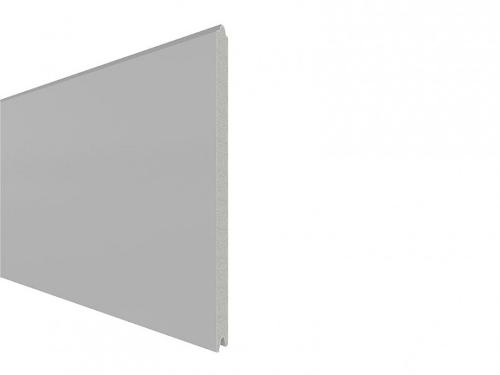 TraumGarten SYSTEM ALU XL Silber Einzelprofil - Metallzaun - 238 x 2 x 30 cm