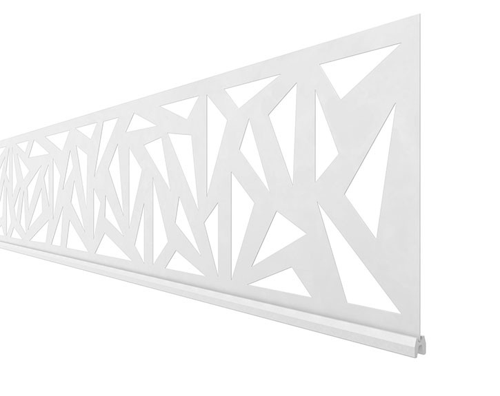 TraumGarten SYSTEM Dekorprofil-Set Trigon Weiß Metall/hoch 30 cm