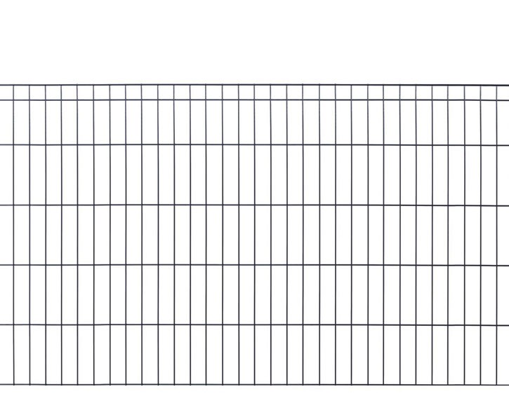 Deutsche Zauntechnik Doppelstabmattenzaun MICHL - Metallzaun / Vorgartenzaun - anthrazit - 200,6 x 100,5 cm