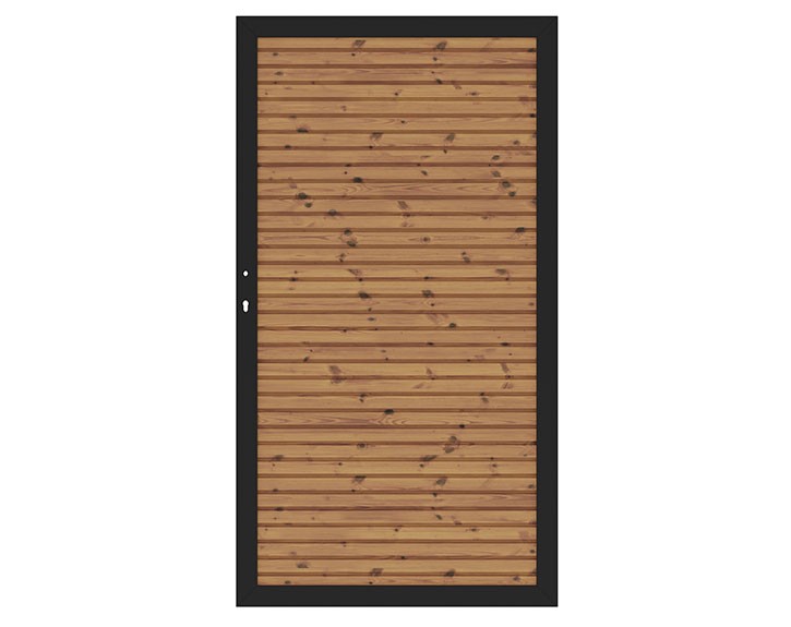 TraumGarten Gartentor SYSTEM NEO HOLZ Thermoholz Einzeltor - Holzzaun - 98 x 180 cm