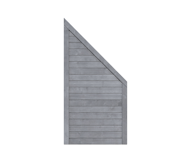 TraumGarten Sichtschutzzaun NEO DESIGN Grau Anschluss - Holzzaun - 89 x 179 auf 89 cm