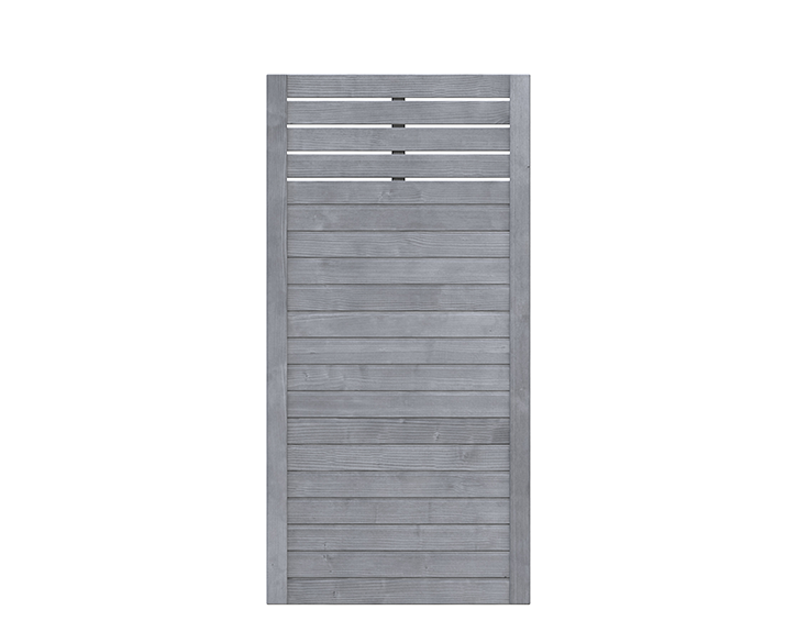 TraumGarten Sichtschutzzaun NEO DESIGN Grau Rechteck mit Gitter - Holzzaun - 89 x 179 cm