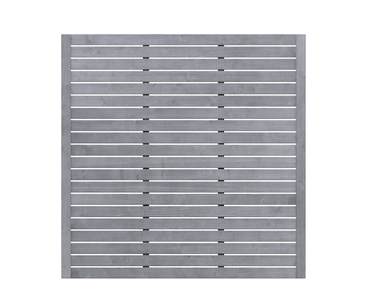 TraumGarten Sichtschutzzaun NEO DESIGN Grau Rechteck offen - Holzzaun - 179 x 179 cm