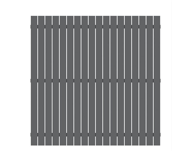 TraumGarten Sichtschutzzaun SQUADRA Anthrazit Rechteck - Metallzaun - 180 x 180 cm