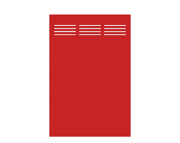 TraumGarten Sichtschutzzaun SYSTEM BOARD Rot Rechteck Slot - ACP-Zaun - 120 x 180 cm