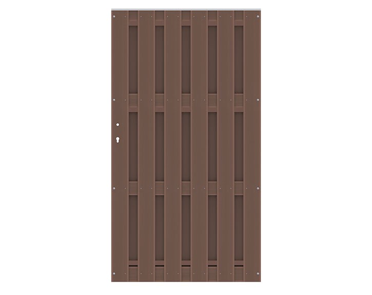 TraumGarten Gartentor JUMBO WPC Braun Einzeltor - WPC-Zaun - 98 x 179 cm