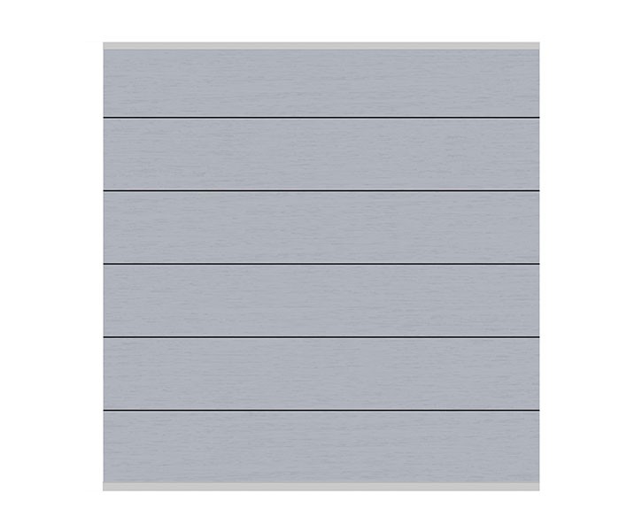 TraumGarten Sichtschutzzaun SYSTEM WPC XL Grau/Silber - WPC-Zaun - 178 x 184 cm