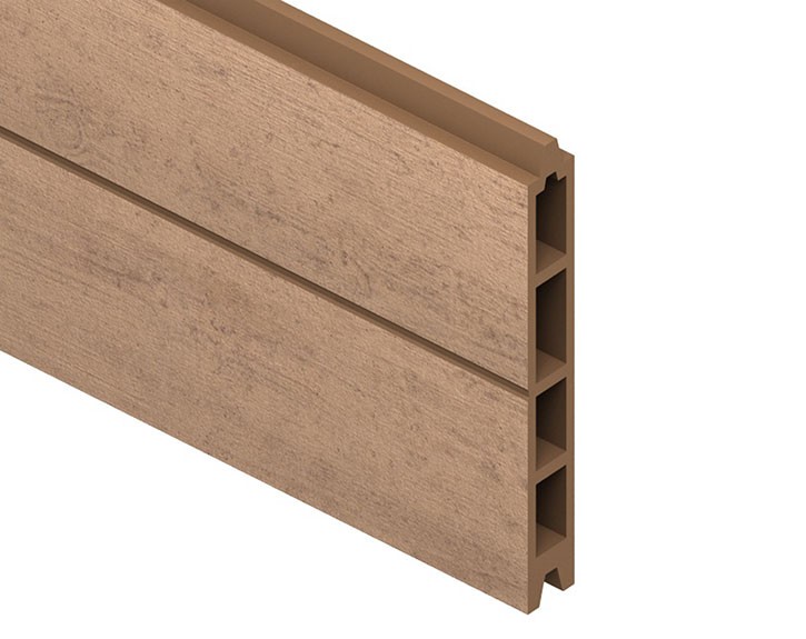 TraumGarten SYSTEM WPC CLASSIC Mandel Einzelprofil - WPC-Zaun - 178 x 2,1 x 15 cm