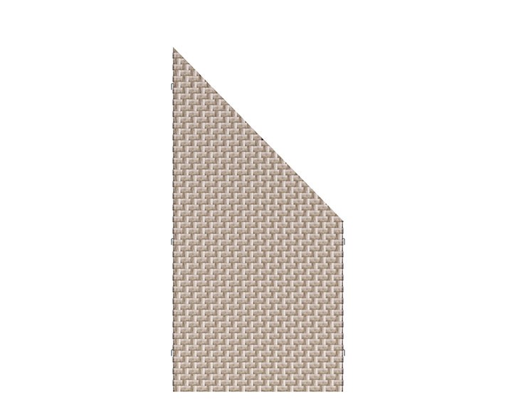TraumGarten Sichtschutzzaun WEAVE Gray Anschluss - Polyrattan-Zaun - 88 x 178 auf 88 cm