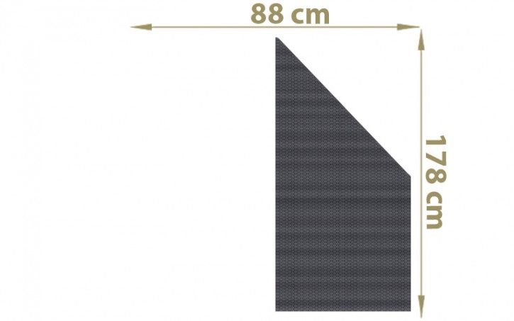 TraumGarten Sichtschutzzaun WEAVE Anthrazit Anschluss - Textil-Geflecht - 88 x 178 auf 88 cm