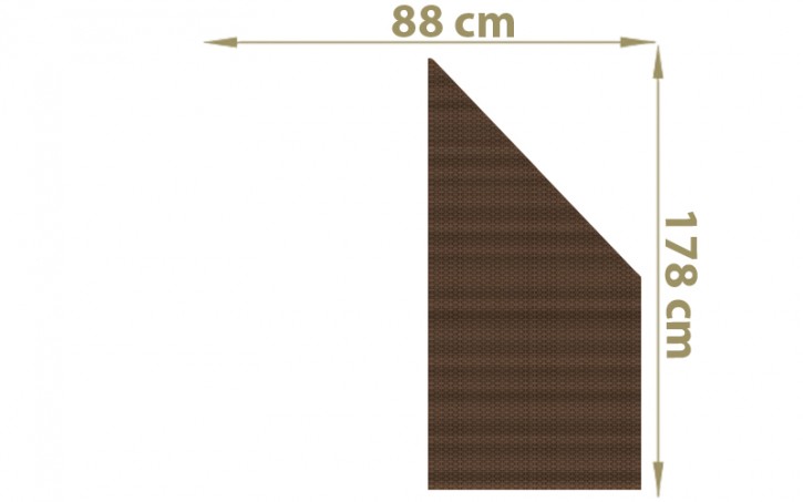 TraumGarten Sichtschutzzaun WEAVE Mocca Anschluss - Textil-Geflecht - 88 x 178 auf 88 cm