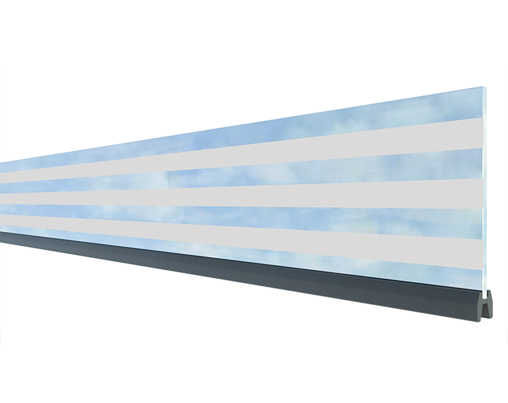 TraumGarten SYSTEM Dekorprofil-Set Delta Glas/flach - 15 x 178 cm