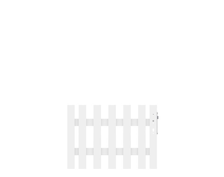 TraumGarten Vorgartenzaun Gartentor LONGLIFE CARA Weiß Einzeltor gerade DIN rechts - Kunststoffzaun - 98 x 70 cm
