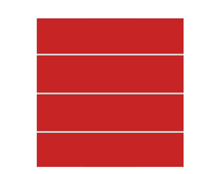 TraumGarten Sichtschutzzaun SYSTEM BOARD XL Rot Rechteck - ACP-Zaun - 179 x 180 cm