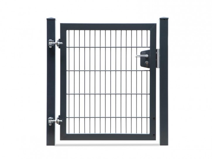 Deutsche Zauntechnik Doppelstabmattenzaun Gartentor / Einzeltor VARIO trend - anthrazit - 1750 x 800mm