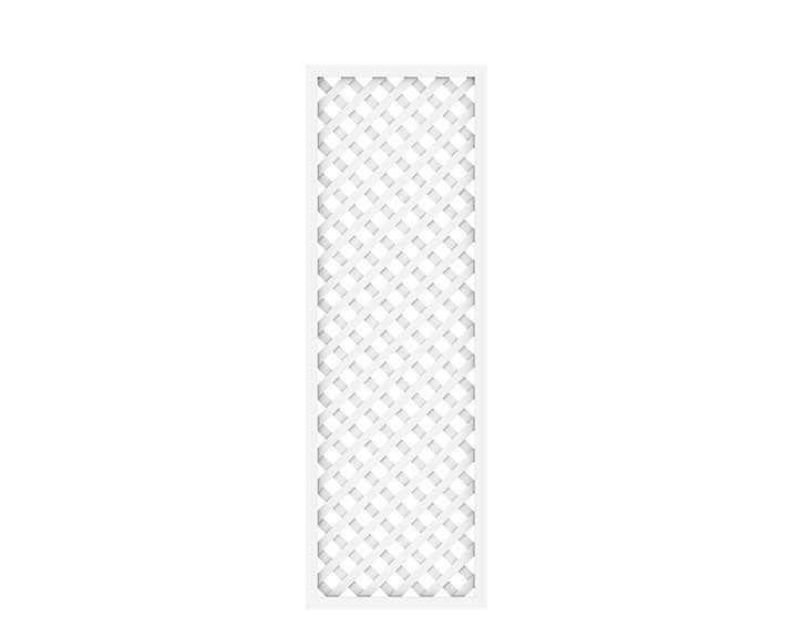 TraumGarten Sichtschutzzaun LONGLIFE Weiß Rankgitter Rechteck - Kunststoffzaun - 60 x 180 cm