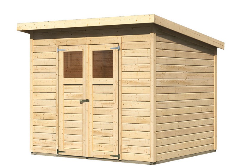 Karibu Gartenhaus Merseburg 5 Flachdach 14 Mm System Natur