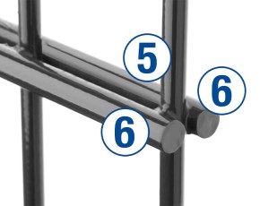 Deutsche Zauntechnik Doppelstabmattenzaun MORITZ S - 6/5/6 - Metallzaun - anthrazit - 251 x 123 cm