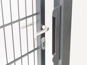 Deutsche Zauntechnik Doppelstabmattenzaun Gartentor / Einzeltor VARIO compact - anthrazit - 1800 x 1600mm
