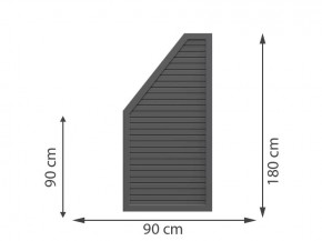 TraumGarten Sichtschutzzaun DESIGN RHOMBUS Anthrazit Anschluss links - 90 x 180 auf 90 cm - Auslaufmodell