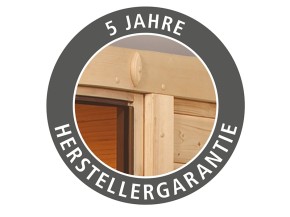 Karibu Innensauna Adelina - 38mm Blockbohlensauna - niedrige Deckenhöhe