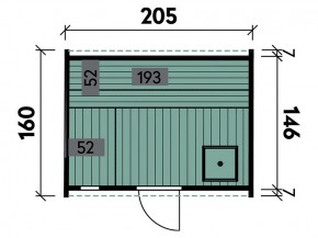 Finnhaus Wolff Fasssauna Mini + schwarze Dachschindeln - 42mm Gartensauna - Bausatz