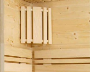 Gartenfreunde Sauna Eckleuchte - Holz-Lampenschirm inkl. Fassung - Abachi