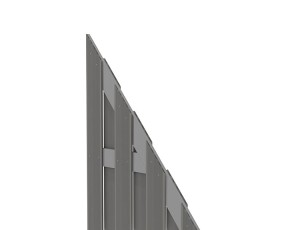 TraumGarten Sichtschutzzaun JUMBO WPC ALU Anthrazit/Anthrazit Anschluss - WPC-Zaun - 74 x 179 auf 90 cm