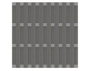 TraumGarten Sichtschutzzaun JUMBO WPC ALU Anthrazit/Anthrazit Rechteck - WPC-Zaun - 179 x 179 cm