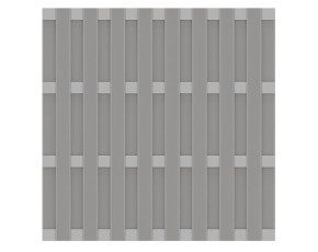 TraumGarten Sichtschutzzaun JUMBO WPC ALU Grau/Grau Rechteck - WPC-Zaun - 179 x 179 cm