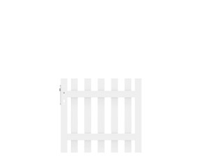 TraumGarten Vorgartenzaun Gartentor LONGLIFE CARA XL Weiß Einzeltor DIN rechts - Kunststoffzaun - 98 x 90 cm
