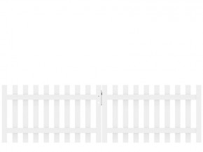 TraumGarten Gartentor LONGLIFE CARA XL Weiß Doppeltor gerade - 310 x 90 cm