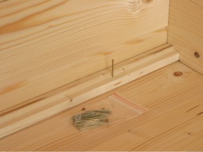 Finnhaus Wolff Holz-Gartenhaus Anna 40-A/2-Raum + 2,5m Anbaudach + Rückwand + Terrasse - 40mm Blockbohlenhaus - 2-Raum-Gartenhaus - Walmdach - natur