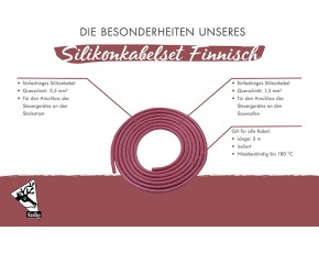 Karibu Silikonkabelset für finnischen Ofen + externer Steuerung (A+B)