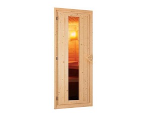 Karibu Innensauna Mojave + Comfort-Ausstattung - 38mm Blockbohlensauna - Energiespartür