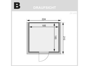 Karibu Innensauna Mojave + Comfort-Ausstattung + Dachkranz - 40mm Blockbohlensauna - Ganzglastür klar