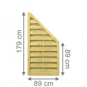 TraumGarten Sichtschutzzaun XL Anschluss gerade - Nadelholz kdi - 89 x 179 auf 89 cm