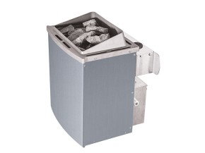 Karibu Innensauna Mojave + Comfort-Ausstattung + 9kW Saunaofen + integrierte Steuerung - 40mm Blockbohlensauna - Energiespartür