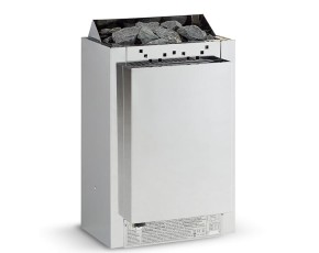 Infraworld Kombisauna Vitalis 184 Complete Set + Verdampferofen + Sole Therme - 40mm Blockbohlensauna - 184 x 119 cm